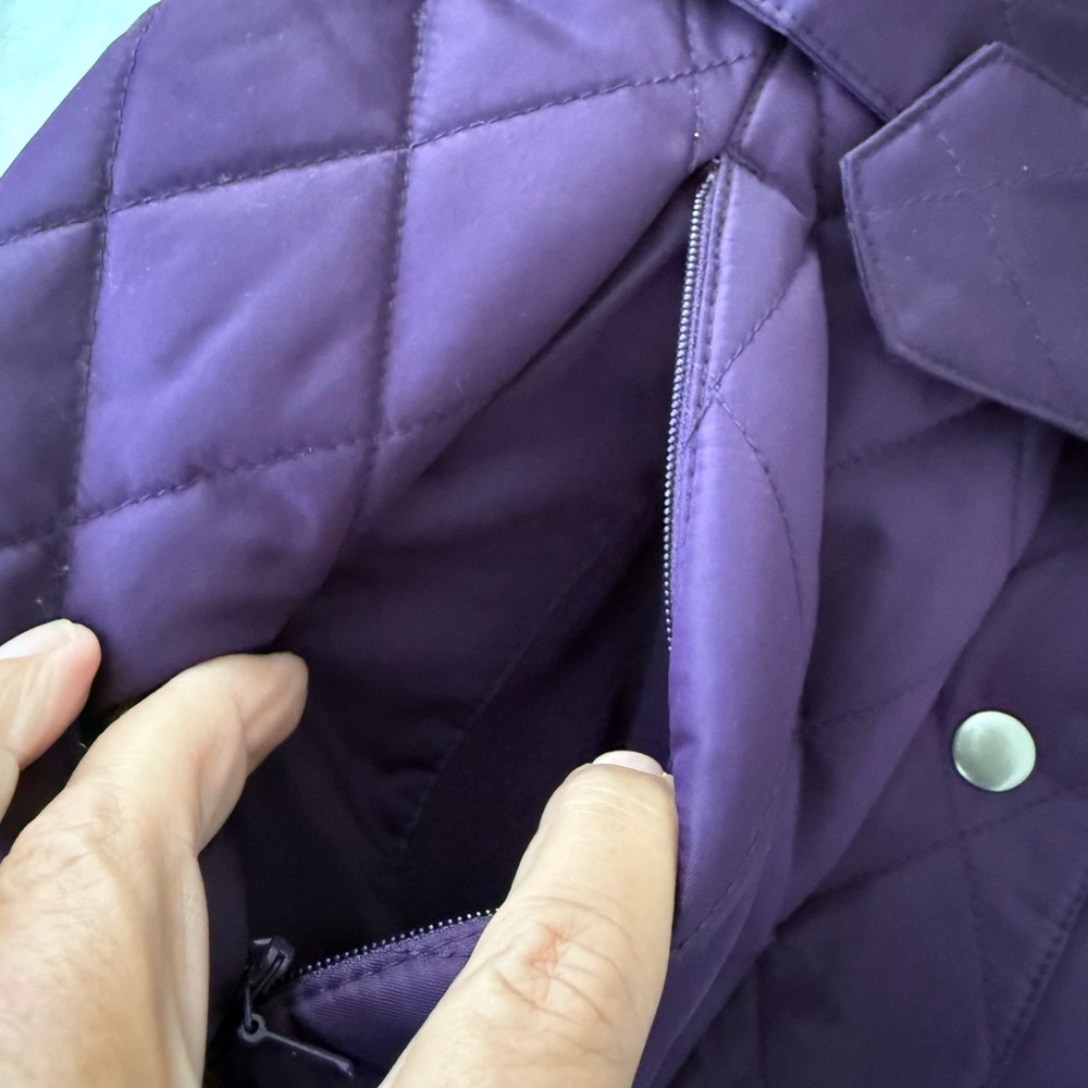 Pendleton Jacket Women's Large Purple Belted Quil… - image 5